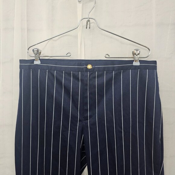 Lauren Ralph Lauren Pants Blue White Striped Nautical Classic Capsule 12 - Picture 2 of 7